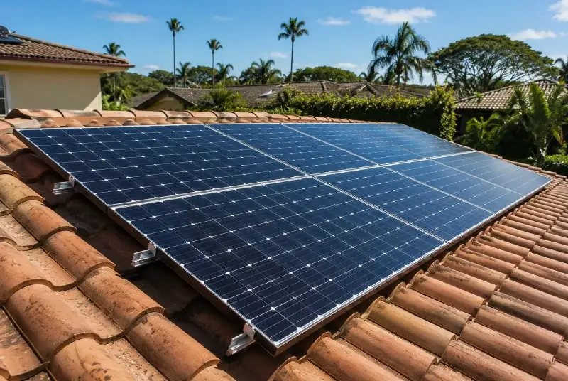 Installation de panneaux solaires à Oreilla